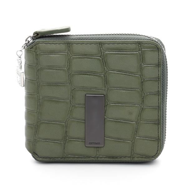 OMNIA オムニア ラウンドファスナー 2つ折り ミニ財布 本革 サイフ レディース 二つ折り コ...