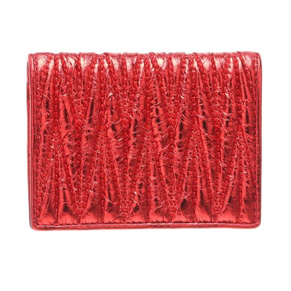 OMNIA オムニア メタル 2つ折り財布 コンパクト ミニ財布 折財布 本革 レディース 二つ折り...