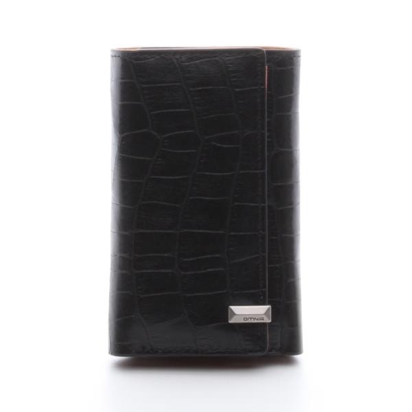 OMNIA オムニア クロコ 5連キーケース 天然牛革 メンズ 札入れあり 鍵財布 キーホルダー キ...