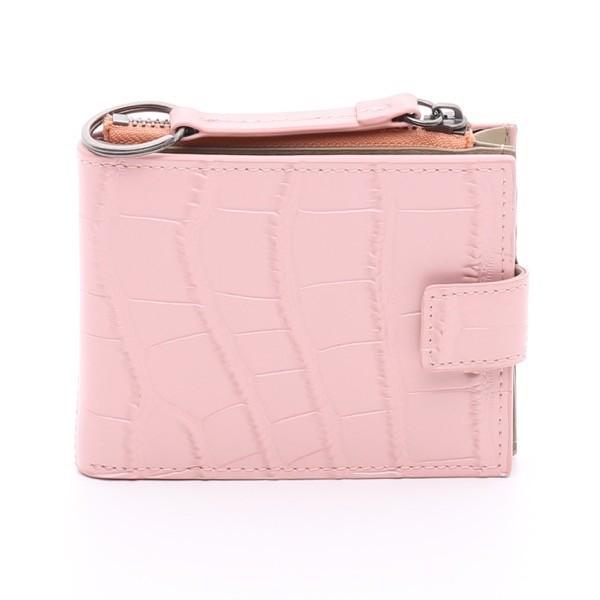 OMNIA オムニアクロコ 2つ折り カードケース 本革 レディース 小銭入れ パスケース カード入...