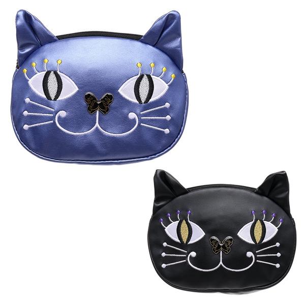 ANNA SUI アナスイ 猫 ネコ ポーチ 収納 小物入れ メタリック ブランド レディース ギフ...