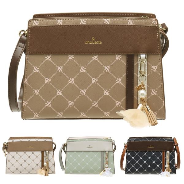 サマンサタバサ &amp;シュエット モノグラム ライン ショルダーバッグ 肩掛け かばん レディース 女性...