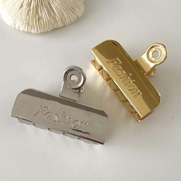 バンスクリップ ヘアアクセサリー 韓国 大きめ シルバー ゴールド クリップ おしゃれ かわいい ヘ...