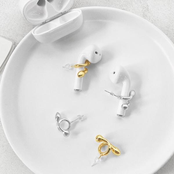 ピアス レディース アクセサリー 韓国 シンプル ワイヤレスイヤホン AirPods 大人 小さめ ...