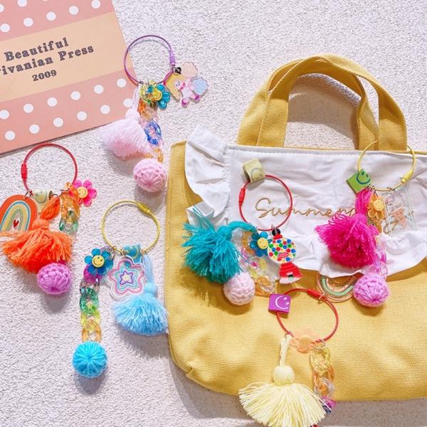 バッグチャーム バックチャーム チャーム フリンジチャーム レディース 韓国 おしゃれ かわいい キ...