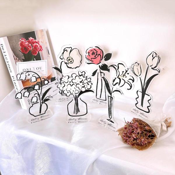 インテリア雑貨 メモクリップ 卓上 メモスタンド クリップ アクリル スタンド 雑貨 写真映え 撮影...