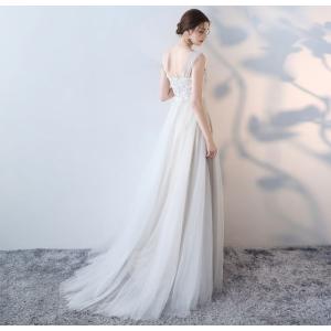大人気 チュール ウェディング 花嫁 白 ウェ...の詳細画像3