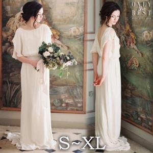 激安 大人気 オフショルダー シフォン ウェディングドレス 白 二次会  