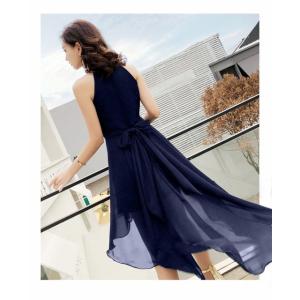 ホルターネック ドレス リボン マキシ ワンピ...の詳細画像2