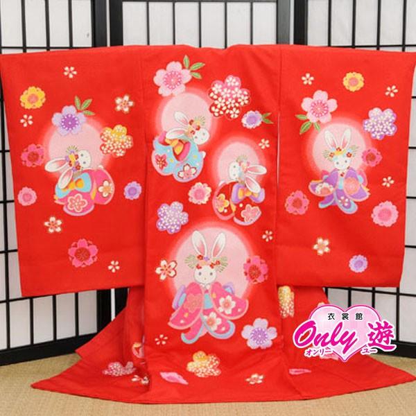 B23-0190/お宮参り/着物/レンタル/女の子/0-116IM/花夢二/赤ちゃん/のしめ/掛け着...