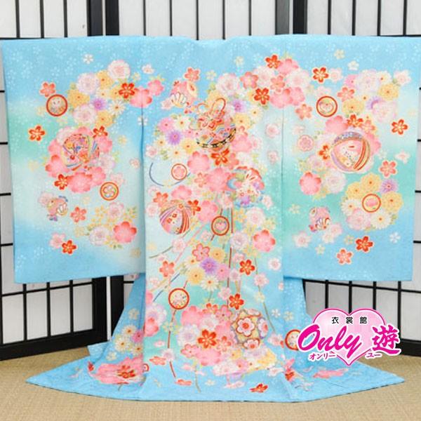 D23-0120/お宮参り/着物/レンタル/女の子/0-117IM/赤ちゃん/のしめ/掛け着物/初着...