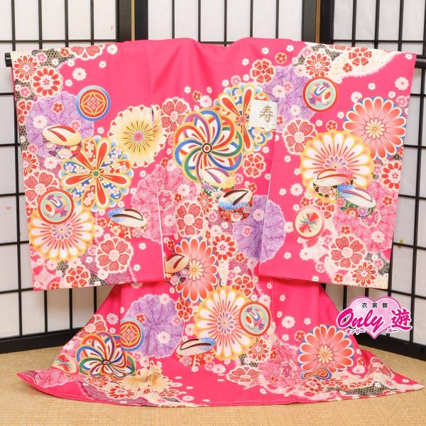 C01-0150/お宮参り/着物/レンタル/女の子/0-125RF/赤ちゃん/のしめ/掛け着物/初着...