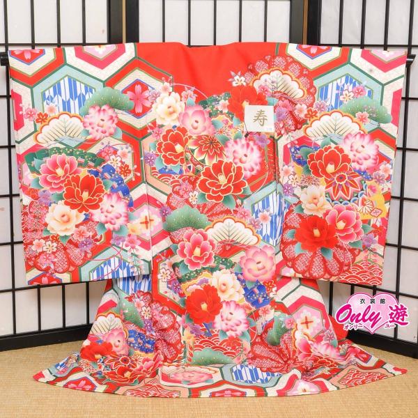 C01-0150/お宮参り/着物/レンタル/女の子/0-126RF/赤ちゃん/のしめ/掛け着物/初着...