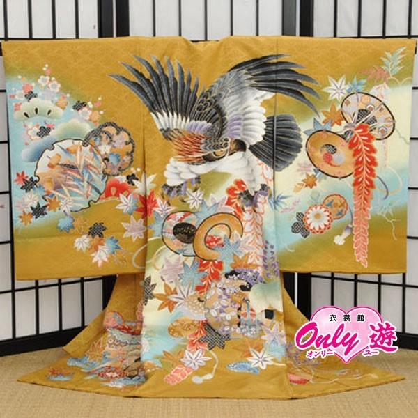 D23-0120/お宮参り/着物/レンタル/男の子/0-519IM/赤ちゃん/のしめ/掛け着物/初着...