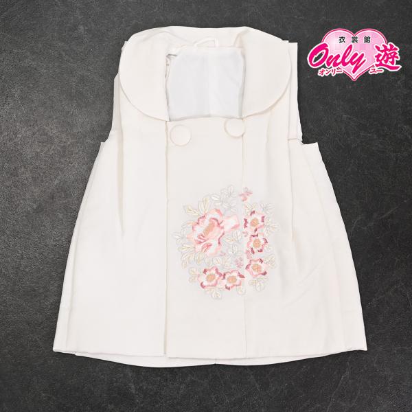 被布コート/レンタル/女の子/02-215TY/七五三/3歳/被布のみ/のしめ/白/着物レンタル/