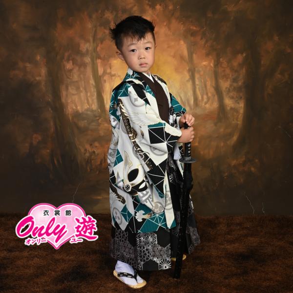 AA03-0490S/男児羽織袴セット/5歳/04-697RF/JAPAN STYLE/ジャパンスタ...