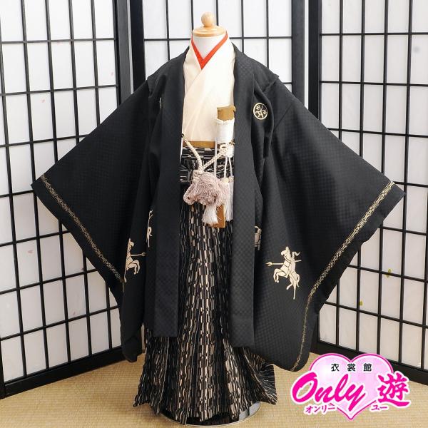 B19-0463S/男児羽織袴セット/5歳/07-564MR/ひさかたろまん/七五三レンタル/卒園式...