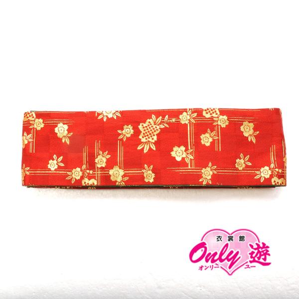 子供袴下帯/小袋帯/柄入/桜/07-OB-0003/卒園式/七五三/レンタル/女の子/袴/ハカマ/リ...