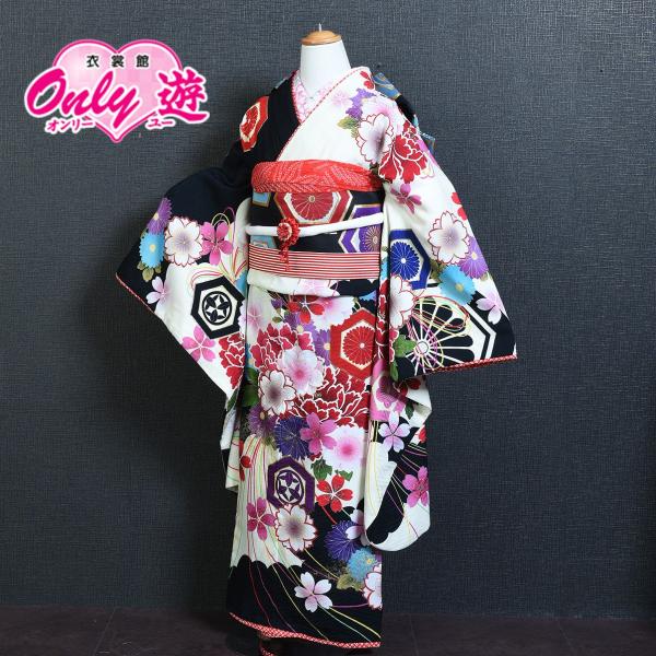 A26-0486S/ジュニア着物セット/女の子/JAPAN STYLE/10-182NB/Sサイズ/...