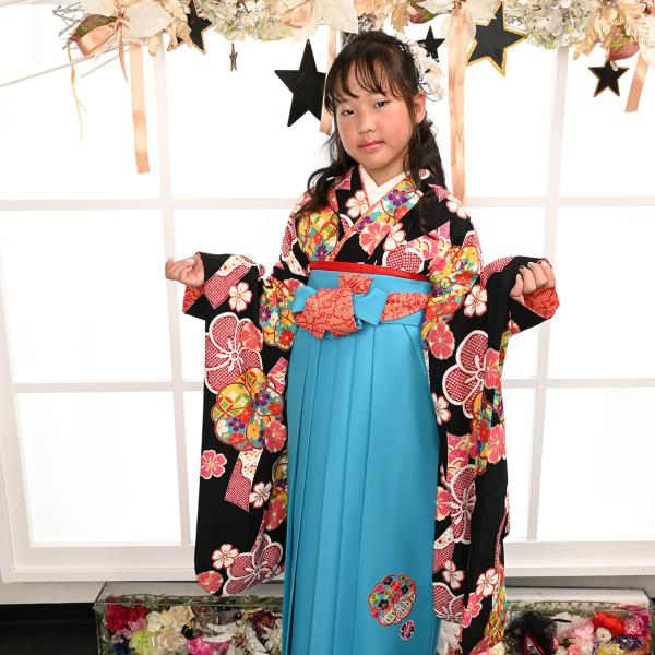 28-290/ジュニア袴セット/女の子/九重/13-222IM/87-217IM/Sサイズ/小学校卒...