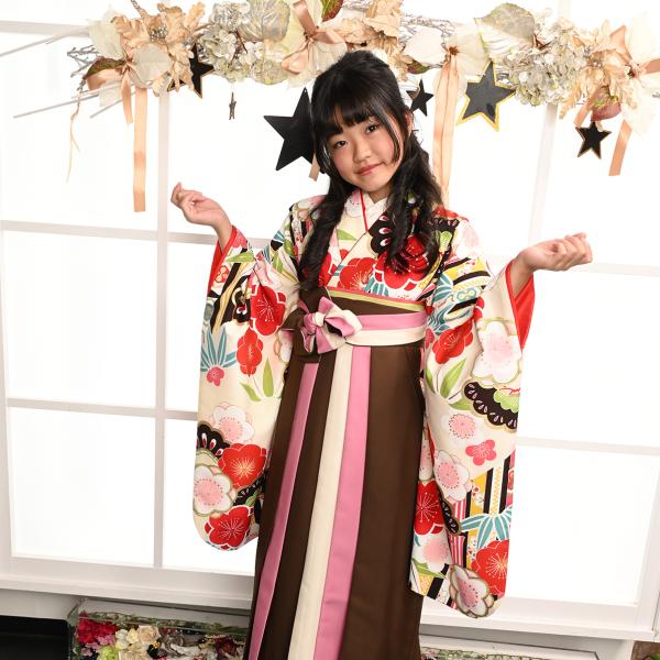 30-100/ジュニア袴セット/女の子/ぷちぷり/13-235RF/87-262RF/Sサイズ/小学...