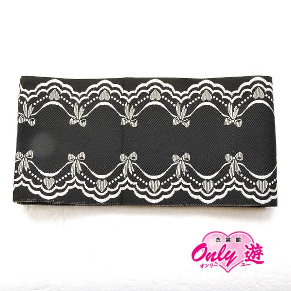 ジュニア袴下帯/単衣帯/柄入/バランスカーテン/レース/13-OB-0201/リバーシブル/小学校卒...