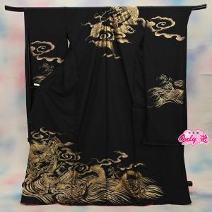 【新作】B110-RF1780-25/振袖セット/オーダーレンタル/金彩友禅/20-1318RF/龍/モダン柄/サイズ自由/レディース/成人式/正絹/着物/