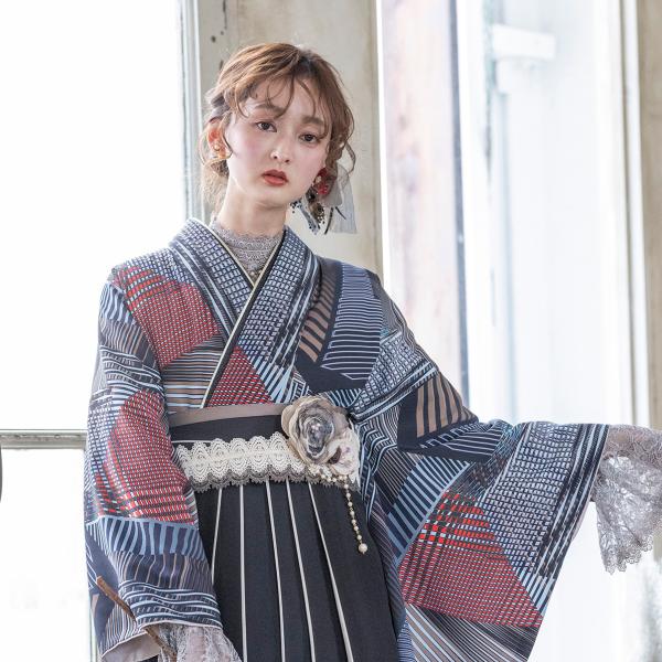 【新品】/袴用着物/22-0469RF/ラフィネモカ/アラベスク/Lサイズ/卒業式/謝恩会/ブランド...