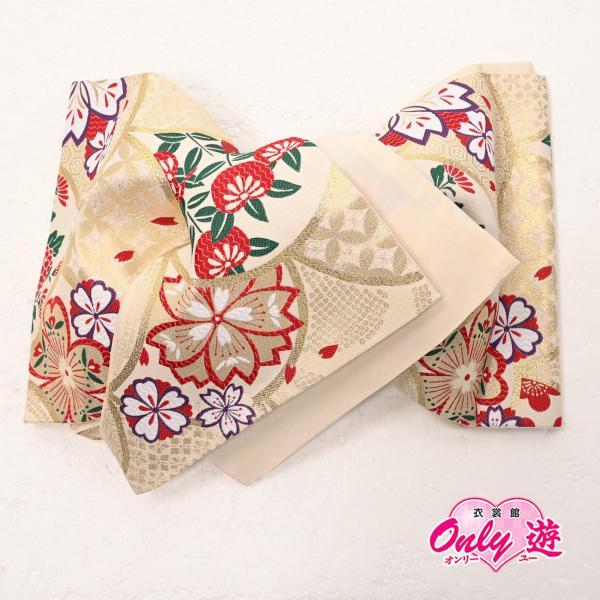 【新品】E06-0025/振袖用袋帯/24-0852BN/袋帯/レンタル/西陣織/振袖/着物レンタル