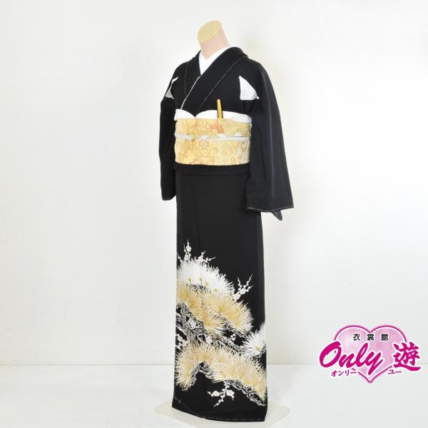 26-550/留袖セット/レディース/40-016NB/Mサイズ/結婚式/レンタル/黒留袖/フォーマ...