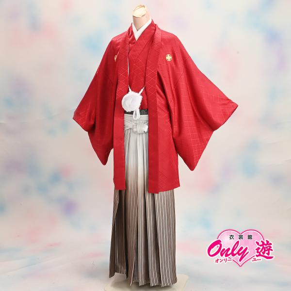 【メンズ袴セットレンタル】カラー紋付/50-522BN/175-832RF/6号/成人式/卒業式/結...