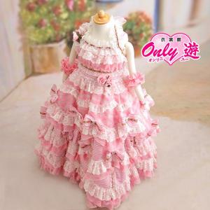 A24-0690/IM/子供ドレス/トレーンドレス/ぷちぷり/G100-22IM/レンタル/女の子/3~4歳用/100cm/ピンク/リボン/