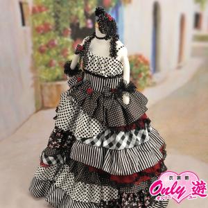 A26-0690/IM/子供ドレス/トレーンドレス/ぷちぷり/G120-25IM/レンタル/女の子/7~8歳用/120cm/モノトーン/リボン/