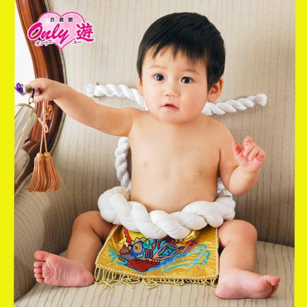 ベビーコスチューム/MH-021KT/横綱/化粧まわし/メルヘン衣裳/和装/金宝船/100日〜1歳用...