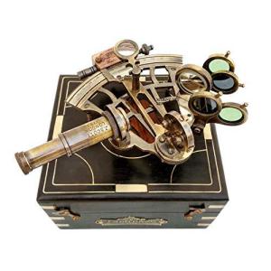 J. Scott ロンドン真鍮六分儀 ボックス付き 航海ギフト 航海コレクション