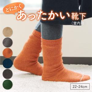 靴下 とにかくあったかい靴下 （22-24cm）ルームソックス  冷え 保温 内側パイル 厚手 あたたかい冷え対策 室内用 日本製 山忠｜webshop 温むすび