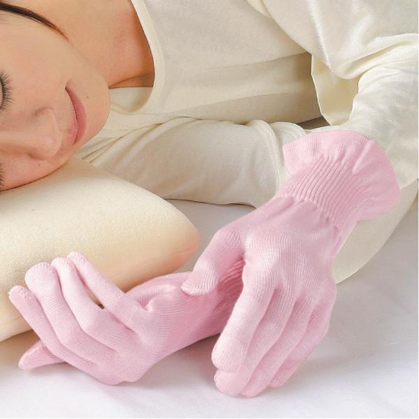 手袋 手のひら美人 ハンドケア 保湿ケア シルク おやすみ 保湿 母の日 プレゼント 山忠 温むすび