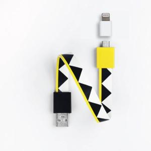 Mohzy Loop USB Cable with Apple Adapter Classic Loop - ZigZag (MO5LO2-｜onna