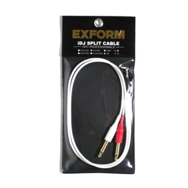 EXFORM iDJ SPLIT CABLE ヘッドホン出力用分岐ケーブル6.3-PX2-1M