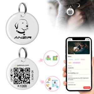 Anzir QRドッグ タグ 犬 と 猫 小型犬用 ネーム タグ と ペット タグ GPS ペット ID タグ と 犬 ID タグ と 犬｜onna