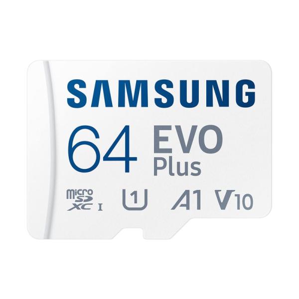 SAMSUNG (サムスン) EVO Plus SDアダプター付き 64GB Micro SDXC ...
