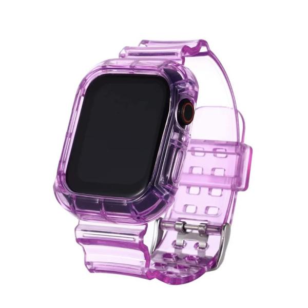 A Watch バンド G-SHOCK ベルト クリアカラー (38.40.41mm, 紫)