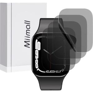 Miimall覗き見防止4枚セット対応Apple Watch Series 8/7 45mm フィルム 覗き見防止 反射防止 水貼りシート｜onna