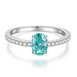 Bellitia Jewelry 1ct パライバトルマリン 指輪 透明感 グリーン 10月誕生石 リング デザイン 四本爪 スターリングシ｜onna