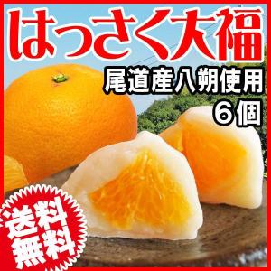 ギフト はっさく大福 6個 広島県産 (特産品 名物商品) 送料無料 尾道産 因島 【代引き不可】 スイーツ