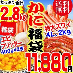 ギフト カニ 福袋 海鮮 ボイル ズワイガニ 特大 4L
