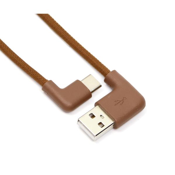 USB-C ケーブル 高耐久 急速充電 データ転送 ナイロンキャンバス編み 20cm L字型ケーブル...