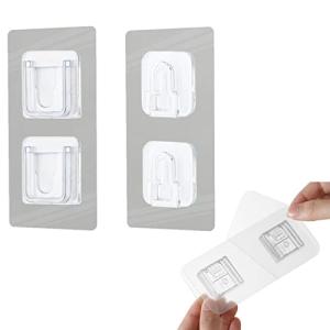 Coollooda コンセントホルダー 10枚セット 壁掛け クリア