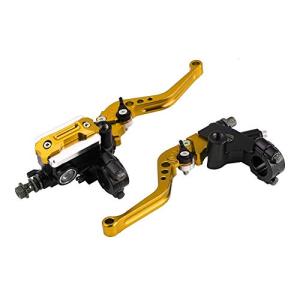 Keenso 6段階調整 左右1対 ビレットレバーセット ブレーキレバー&クラッチレバー 全5色 金属 調整可能なブレーキとクラッチレバー 7/8