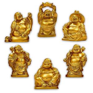 Jingelmall インテリア 布袋様の置物 仏像 七福神 ゴールド 布袋様 弥勒菩薩 開運 金運アップ 商売繁盛 風水グッズ 小さくて可愛いサイズ